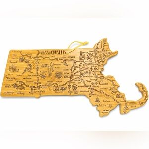 Totally Bamboo Massachusetts Shaped Cutting & Serving Board